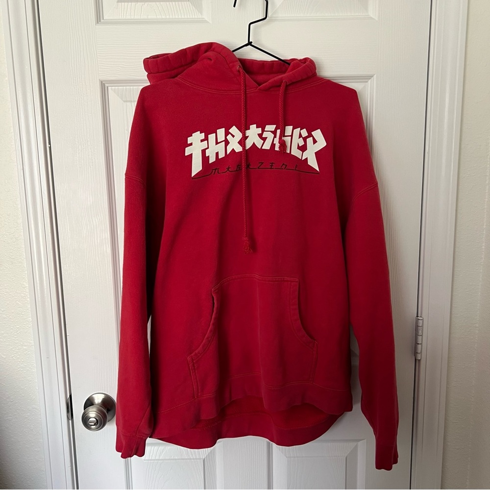 Thrasher Godzilla Red Hoodie Sweatshirt